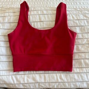 Strut This - Jolie Bra - Scoop Neck Red Activewear